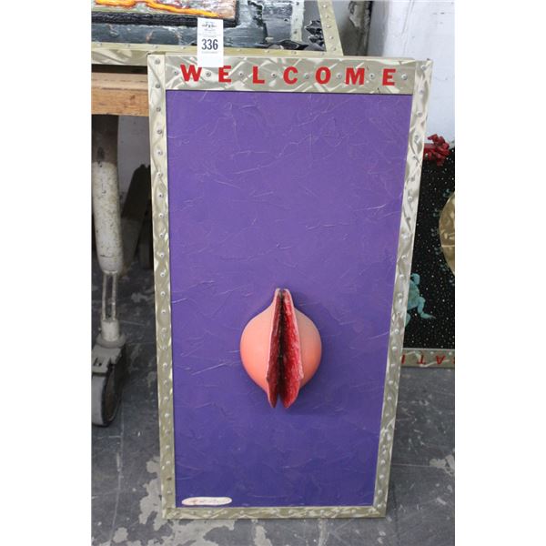 Richard Roehl Sculptured Wall Art Welcome - 18"  X  30"