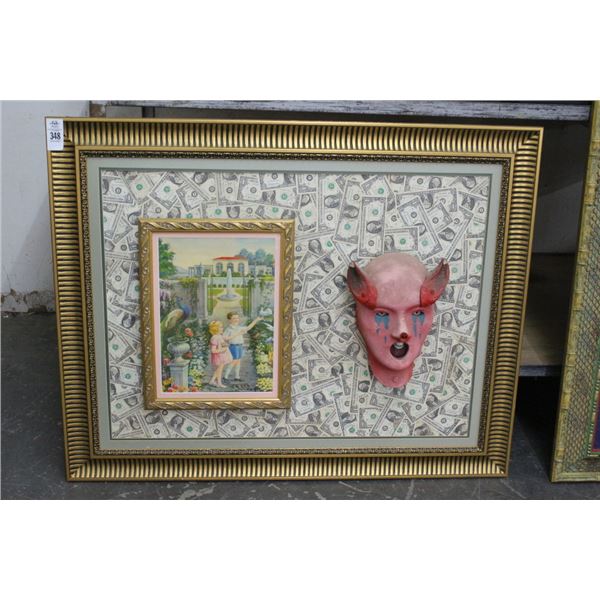 Richard Roehl Sculptured Wall Art White Folks Having Sex - 36"  X  40"