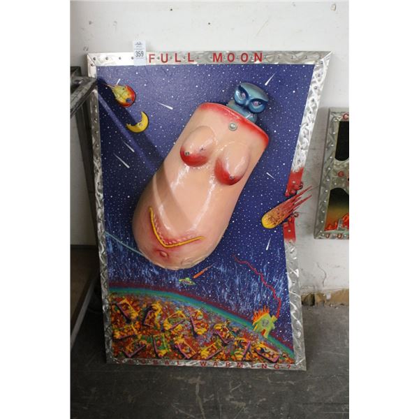 Richard Roehl Sculptured Wall Art Full Moon - 30"  X  40"
