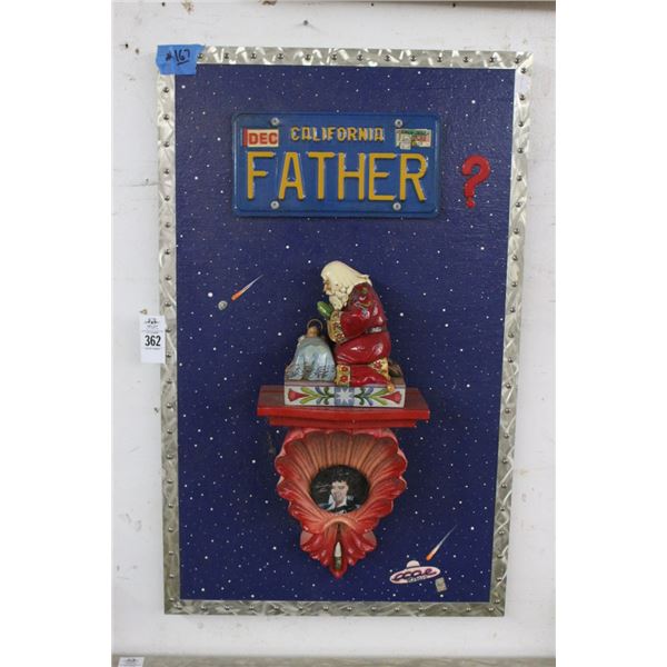 Richard Roehl Sculptured Wall Art Father - 24"  X  36"