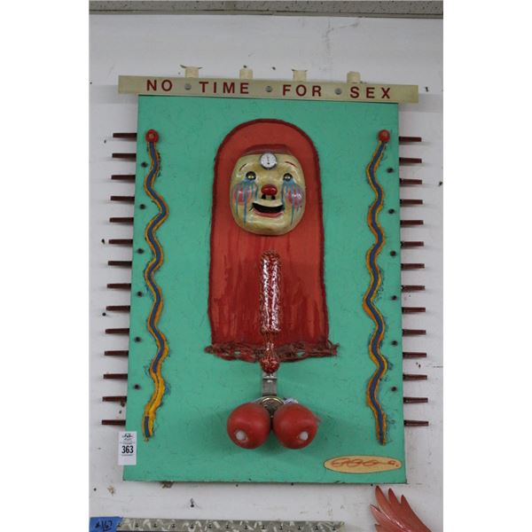 Richard Roehl Sculptured Wall Art No Time For Sex - 30"  X  40"