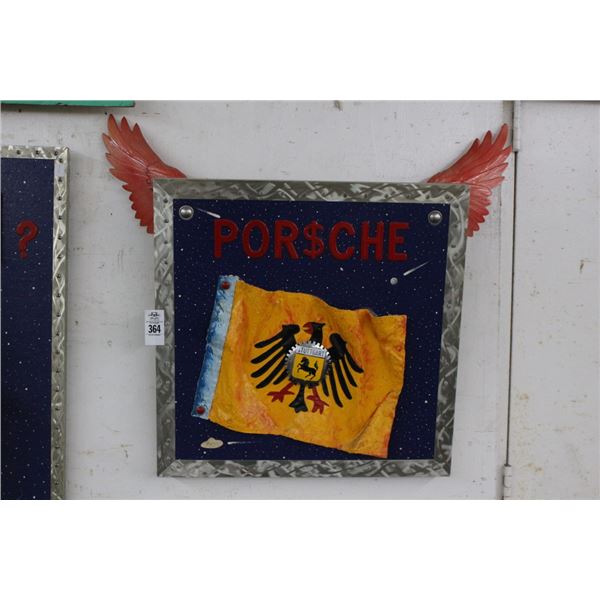 Richard Roehl Sculptured Wall Art Porcehe - 24"  X  30"