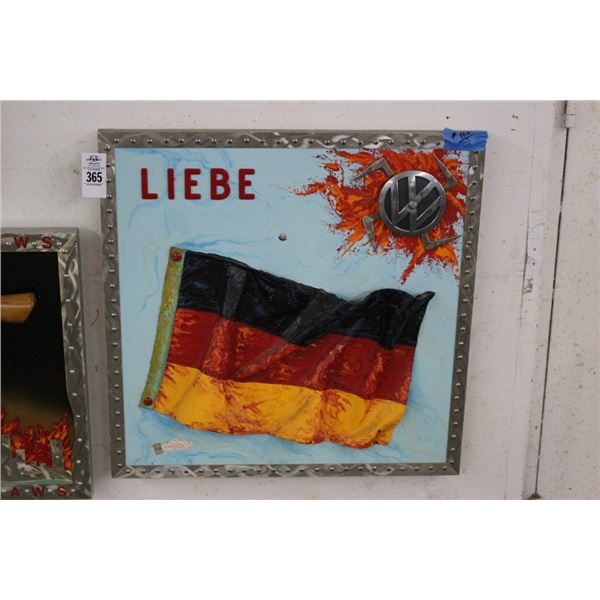 Richard Roehl Sculptured Wall Art Liebe - 20"  X  20"