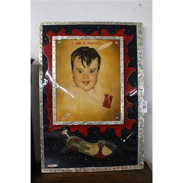 Richard Roehl Sculptured Wall Art The Prince of Darkness - 24"  X  40"