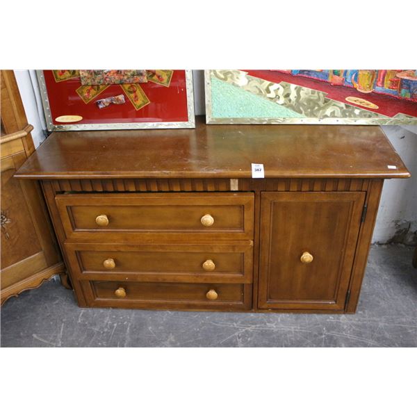 Dark Oak Hall Cabinet - Slight Damage