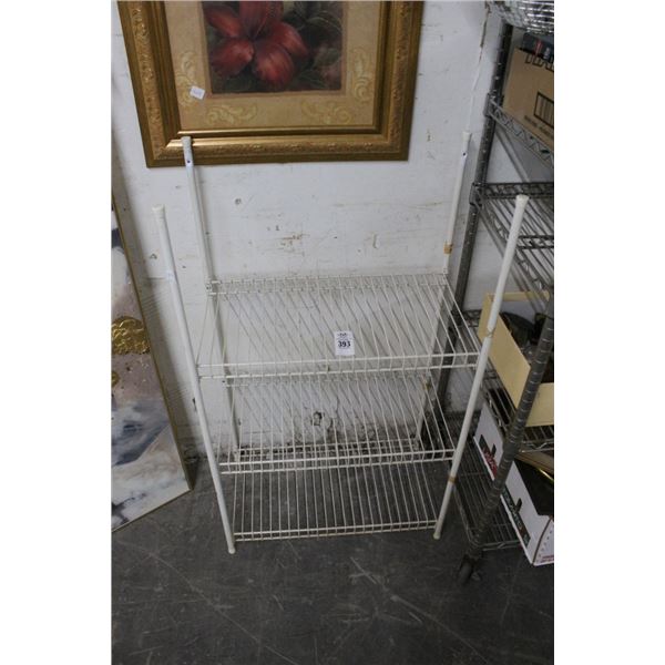 White Metal Storage Rack