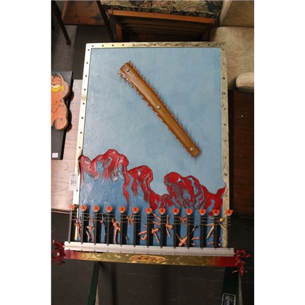 Richard Roehl Sculptured Wall Art Carcajun Camp - 24"  X  36"
