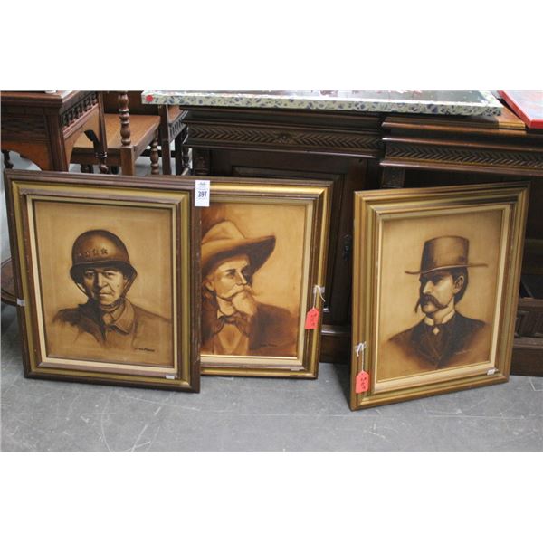Framed Oil On Canvas Portrait Wall Art - 3