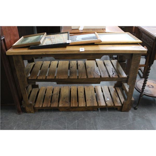 Distressed 3 Tier Hall Table - Made From Pallets