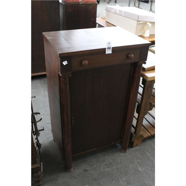 Mahogany Hall Cabinet w/Drawer