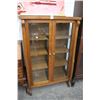 Image 1 : Tiger Oak Footed Curio Cabinet