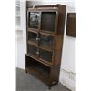 Image 2 : Mahogany Glass Door Hall Cabinet - 2 Panes Broken