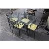 Image 1 : Ornamental Iron Glass Top Patio Dining Set w/4 Chairs