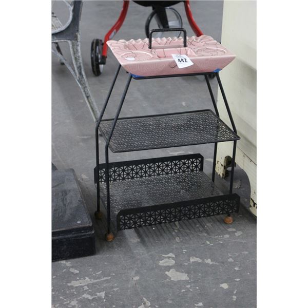 Metal 3 Tier Storage Rack w/Porcelain Top