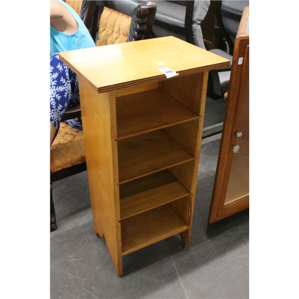 Wooden Pedestal w/Storage Shelves
