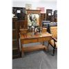 Image 1 : Antique Oak Vanity Desk, Mirror