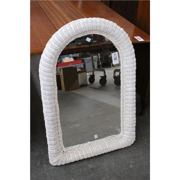 Wicker Arched Top Mirror - No Shipping