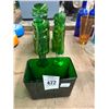Image 1 : Green Glass Jars, Decanters, Bin