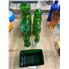 Image 2 : Green Glass Jars, Decanters, Bin