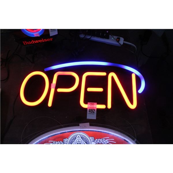 Lighted Open Sign - No Shipping