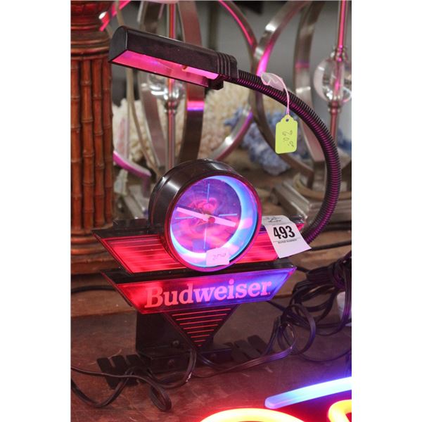 Budweiser Desk Clock w/Lamp