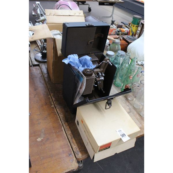 Vintage Projectors w/Case 2, Kodak Carousel Trays