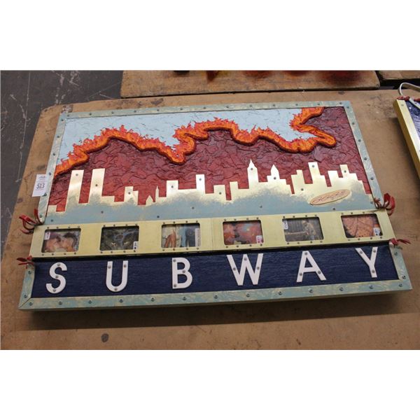 Richard Roehl Sculptured Wall Art Subway - 24"  X  36"