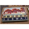 Image 1 : Richard Roehl Sculptured Wall Art Subway - 24"  X  36"