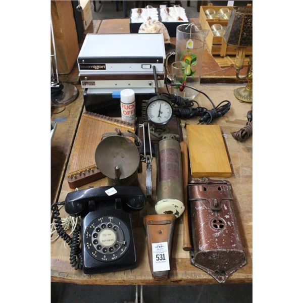 Rotary Phone, Retro Electronics, Small Harp, Vintage Hand Pump, Tools, Industrial Spray