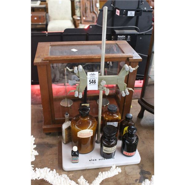 Vintage Laboratory Equip. Weight Scale in Case