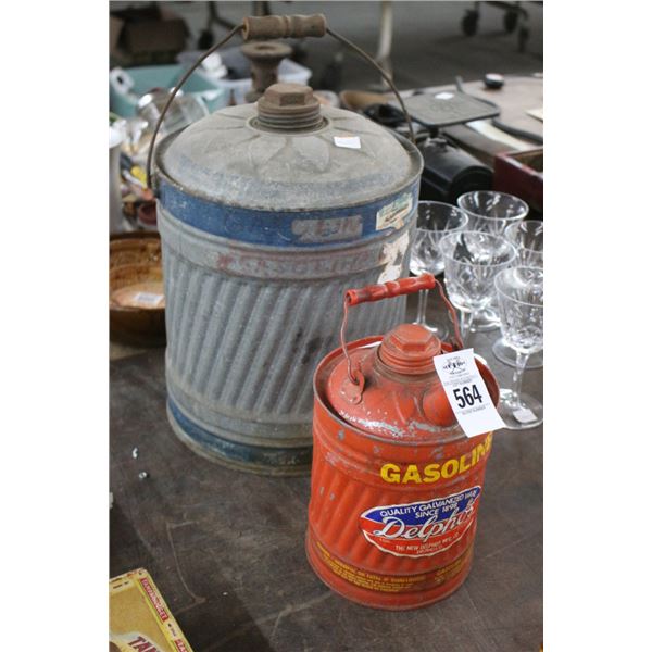 Vintage Metal Gas Containers