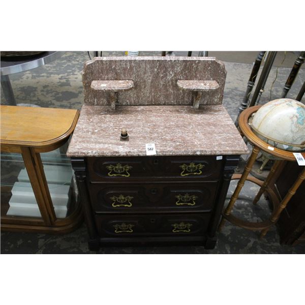 Vintage Marble Top Wash Stand