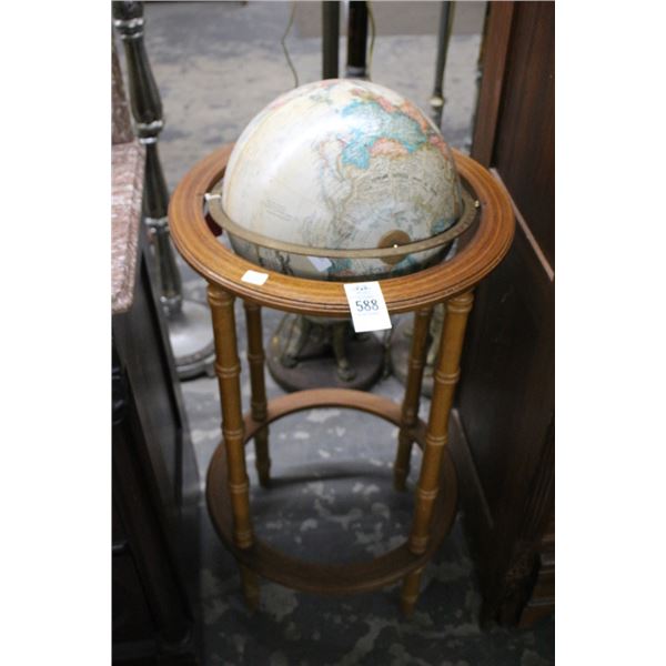 Globe on Wood Pedestal