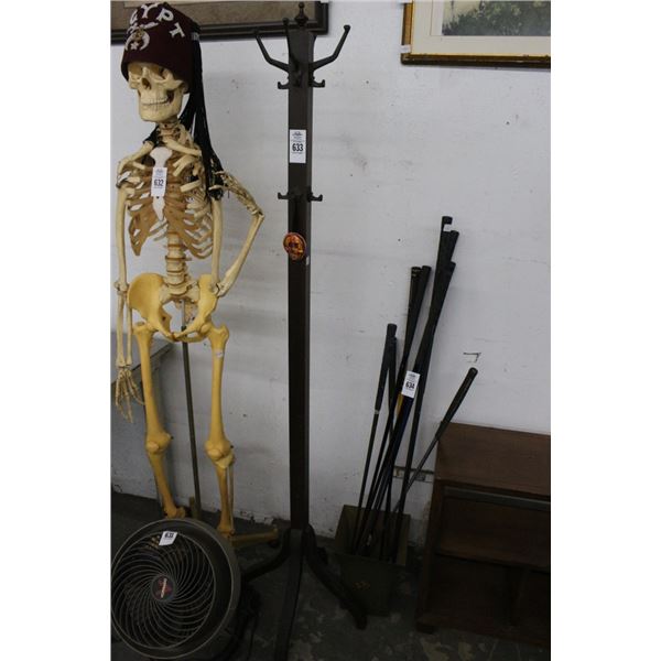 Mahogany Coat/Hat Tree - Bay Area Auction Services