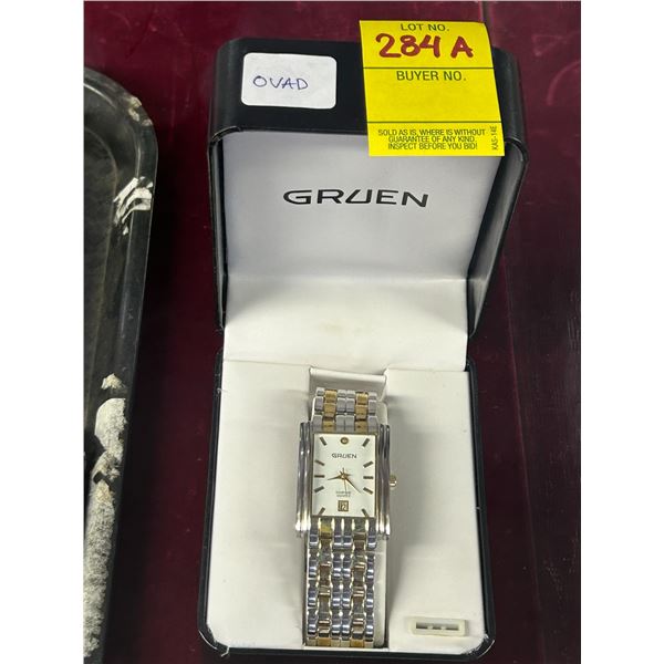 Gruen Mans Dress Watch w/Case