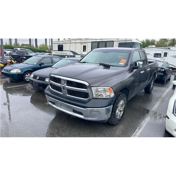 2014 DODGE RAM 4X4, 4DR EXT CAB PU, GREY, VIN 1C6RR7FG4ES280633,