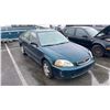 Image 4 : 1998 HONDA CIVIC, 4DR SEDAN, GREEN, VIN 2HGEJ6689WH903224,
