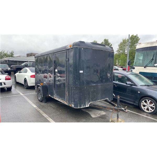 13' BLACK SINGLE AXLE UBILT TRANSPORT TRAILER, BLACK, VIN NIL,
