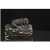 Image 2 : BRONZE & MARBLE BOOK ENDS W/DOG MOTIF (2 PCS)