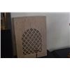Image 2 : PAIR JALI, PERFORATED STONE LATTICED SCREENS, USED IN INDIAN & MUGHAL ARCHITECTURE (15 1/4" X 21" & 