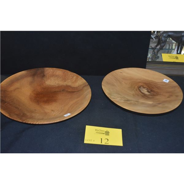 KOA PLATTER; SIGNED LEROY SAKAGUCHI, 2017 & MILO BOWL; SIGNED S. FRANKLIN 1/2017 (2 PCS)