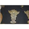 Image 3 : ANTIQUE FRENCH STYLE CHERUB WALL HANGINGS & GILDED CHERUB ON MARBLE BASE (3 PCS)