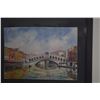 Image 2 : FRAMED VENETIAN WATERCOLOR; SIGNED (15 1/4" X 12 1/4")