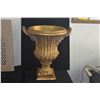 Image 2 : ANTIQUE STYLE GOLD URN PLANTER W/ORNATE HANDLES (18 3/4")