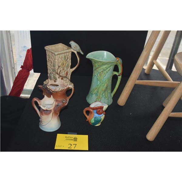 COLLECTION OF PITCHERS (5 PCS)