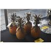 Image 2 : 12" JANICE MINOR GLASS & METAL PINEAPPLES (4 PCS)