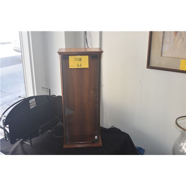 WOOD & GLASS DISPLAY CASE (10" X 24" X 6")