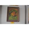 Image 1 : FRAMED PAINTING, "MAILE WAHINE"; SIGNED NAHO'OLEWA (ERNEST) (15 1/2" X 19 1/2")