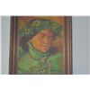 Image 2 : FRAMED PAINTING, "MAILE WAHINE"; SIGNED NAHO'OLEWA (ERNEST) (15 1/2" X 19 1/2")