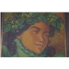 Image 3 : FRAMED PAINTING, "MAILE WAHINE"; SIGNED NAHO'OLEWA (ERNEST) (15 1/2" X 19 1/2")